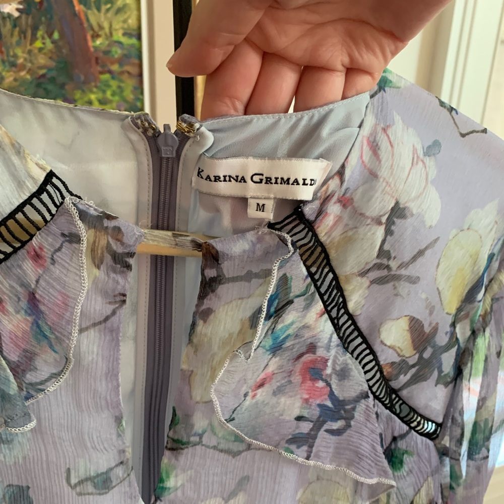 Floral Lavender Karina Grimaldi Romper - Picture 4 of 7